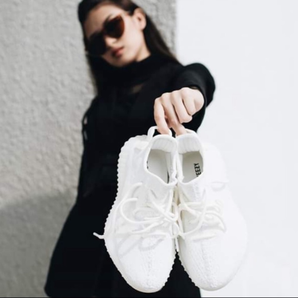 Yeezy 350 V2 Triple White Adidas Sneakers - Picture 3 of 14